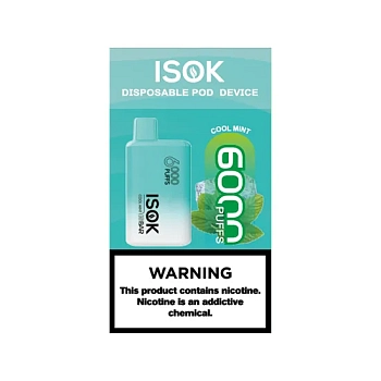 ISOK ISBAR 6000 одноразовый POD Mint ice - Мятный Лёд 20мг.